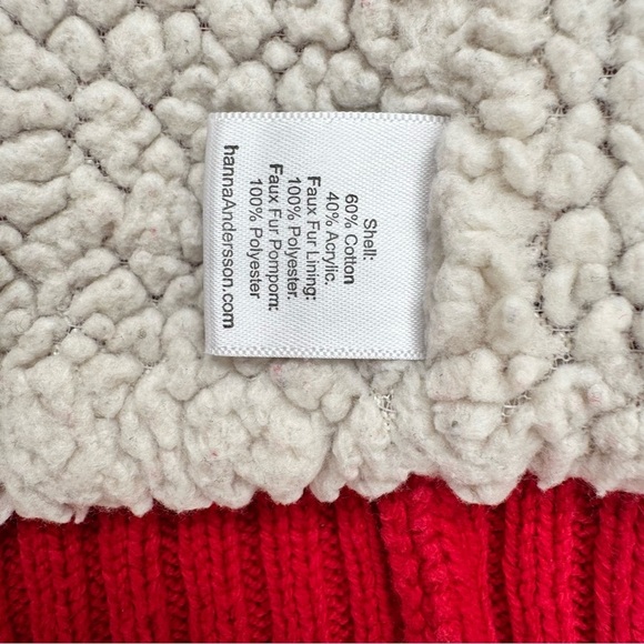 Hanna Andersson sherpa lined knitted button front hooded coat cardigan 140cm - Picture 13 of 13